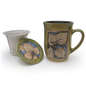 Ginseng Tea Cup - Leaves Design